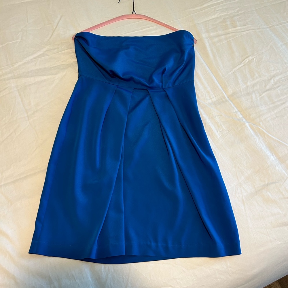 SUSANA MONACO strapless blue dress- size S